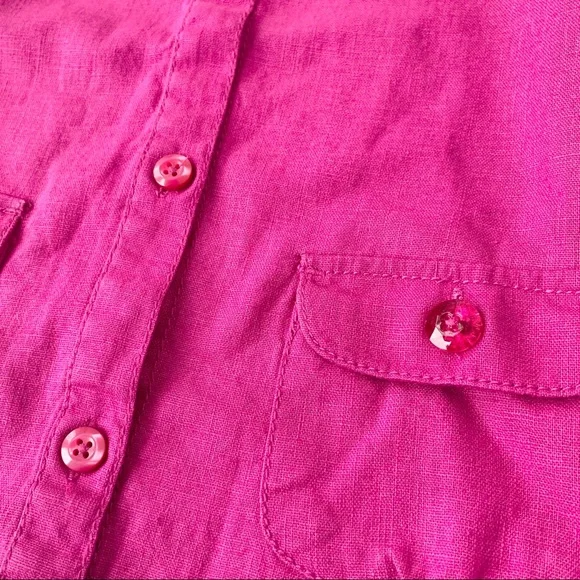 🌸New🌸 Crazy 8 Little Girl Linen Shirt Top Size Medium 7/8 NWT - Picture 2 of 5